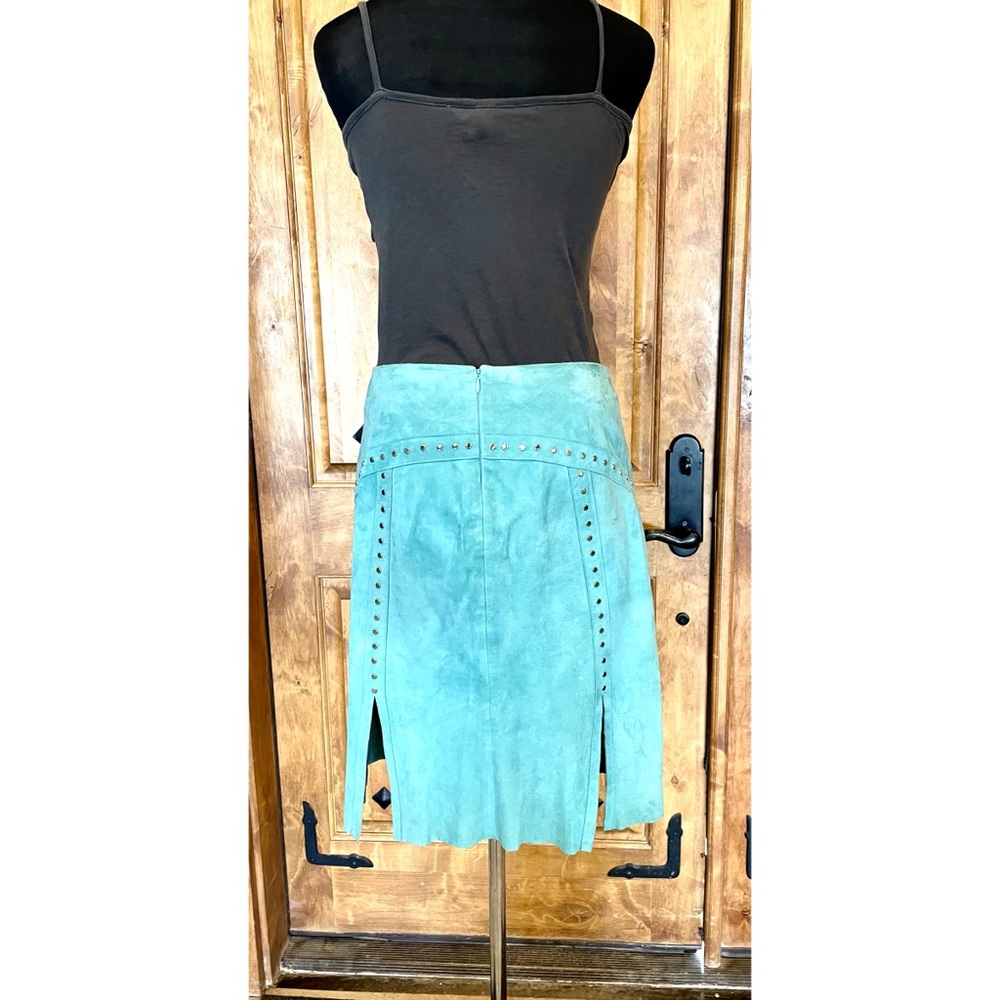 Cache 100% Goat Suede Skirt size 2 - Picture 2 of 8